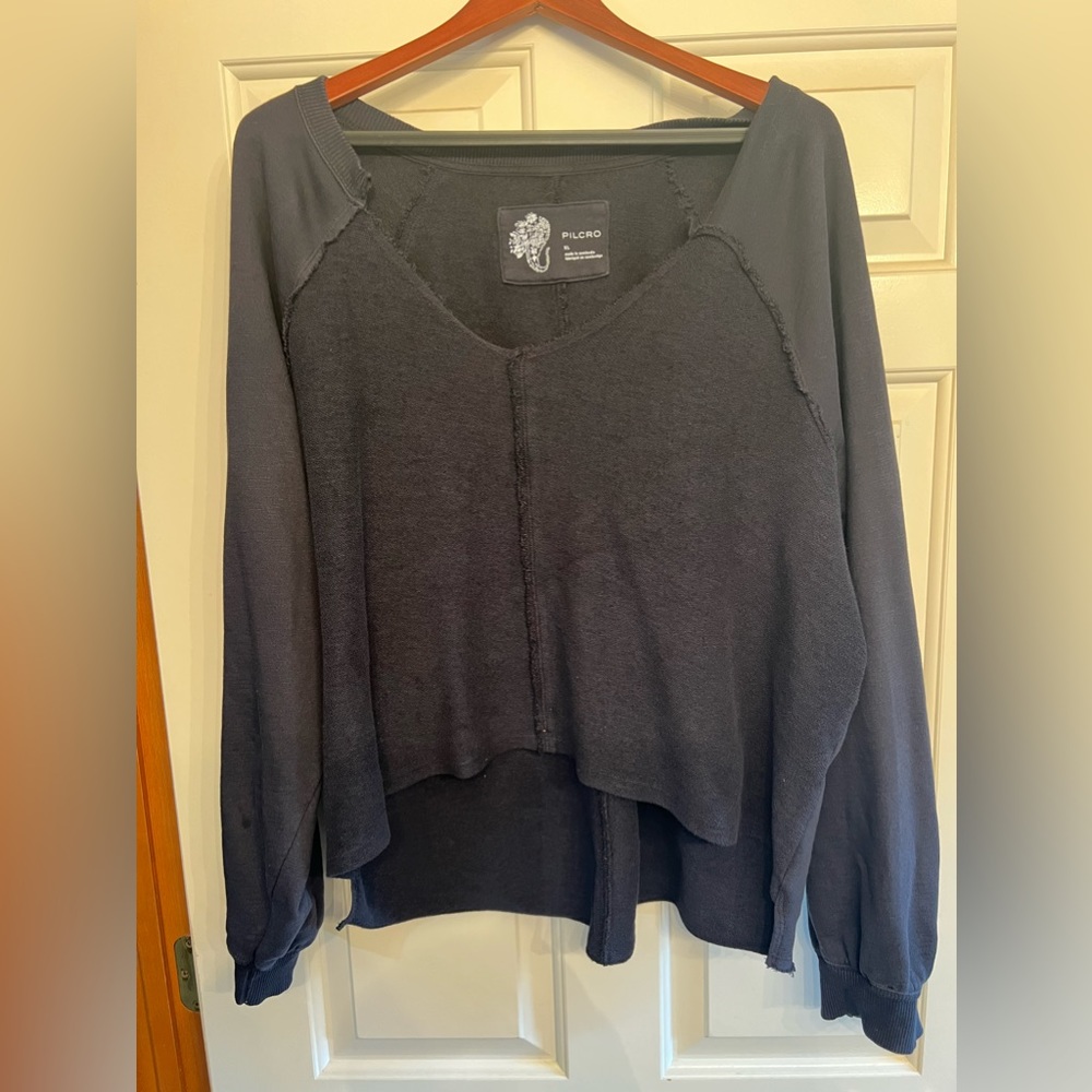 Anthropologie grey lightweight sweater - size XL